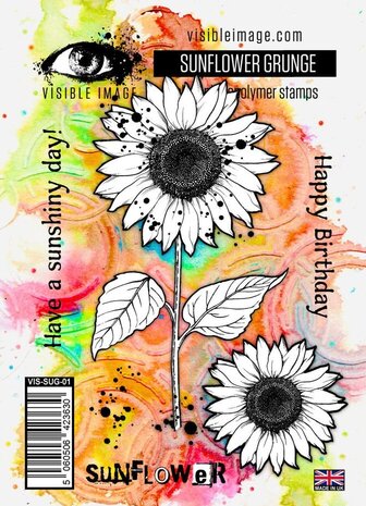 Visible Image Sunflower Grunge A6 Stamp Set (QV2305)