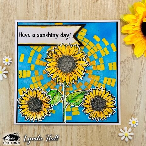 Visible Image Sunflower Grunge A6 Stamp Set (QV2305)