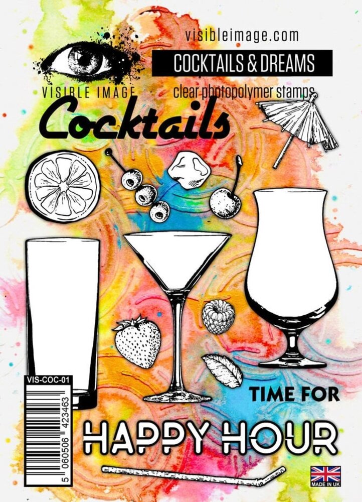 Visible Image Cocktails & Dreams A6 Stamp Set (DH2314) Visible Image Cocktails & Dreams A6 Stamp Set (DH2314)
