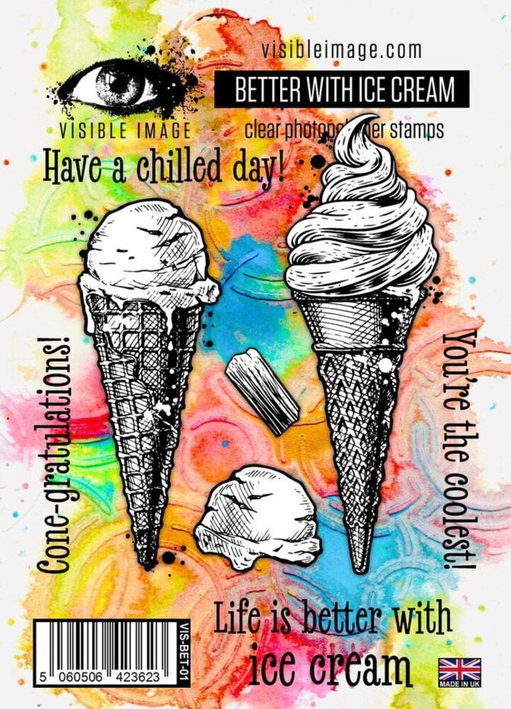 Visible Image Better With Ice Cream A6 Stamp Set (PN2320) Visible Image Better With Ice Cream A6 Stamp Set (PN2320)