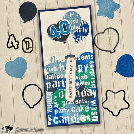 Visible Image Grunge Birthday Words A6 Stamp Set (AP2356)