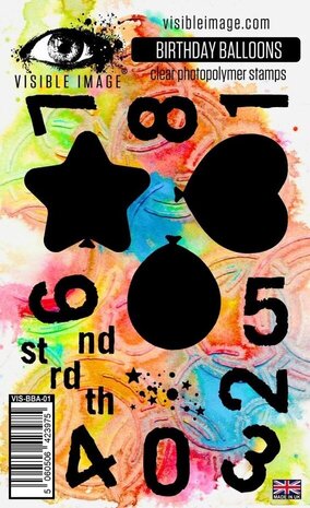 Visible Image Birthday Balloons A6 Stamp Set (OI2365) Visible Image Birthday Balloons A6 Stamp Set (OI2365)