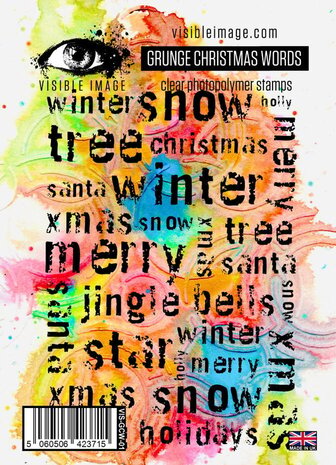Visible Image Grunge Christmas Words A6 Stamp Set (YM2369)