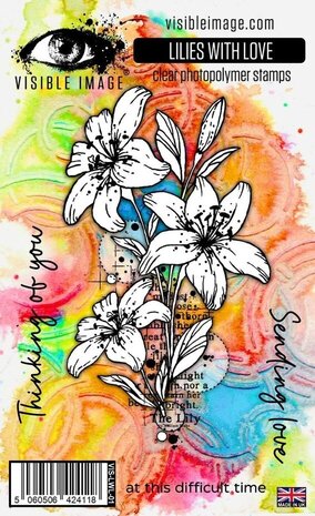 Visible Image Lilies With Love A6 Stamp Set (GQ2375) Visible Image Lilies With Love A6 Stamp Set (GQ2375)