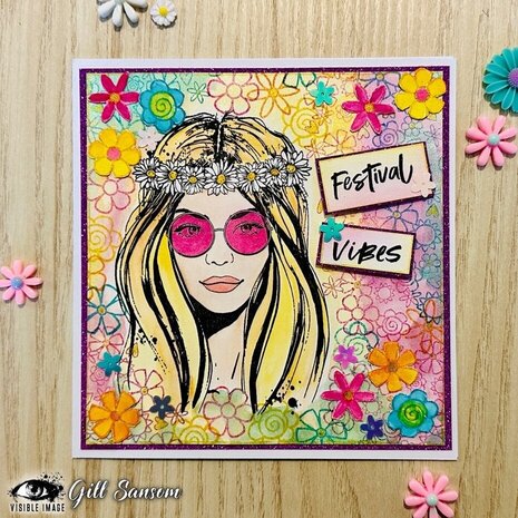 Visible Image Hippie Chick A6 Stamp Set (GT2379)