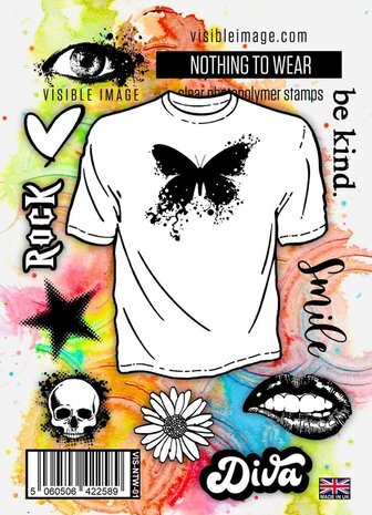 Visible Image Nothing To Wear A6 Stamp Set (JG2381) Visible Image Nothing To Wear A6 Stamp Set (JG2381)