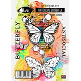 Visible Image Antisocial Butterfly A6 Stamp Set (KU2382)