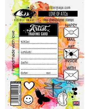 Visible Image Love of ATCs A6 Stamp Set (QR2385) Visible Image Love of ATCs A6 Stamp Set (QR2385)