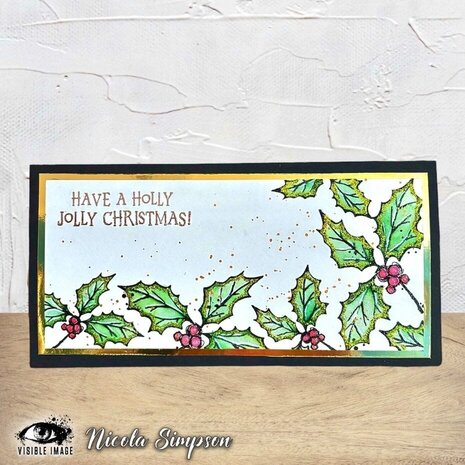 Visible Image Sketched Holly A6 Stamp Set (AZ2390)
