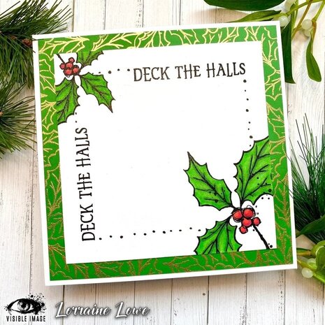 Visible Image Sketched Holly A6 Stamp Set (AZ2390)
