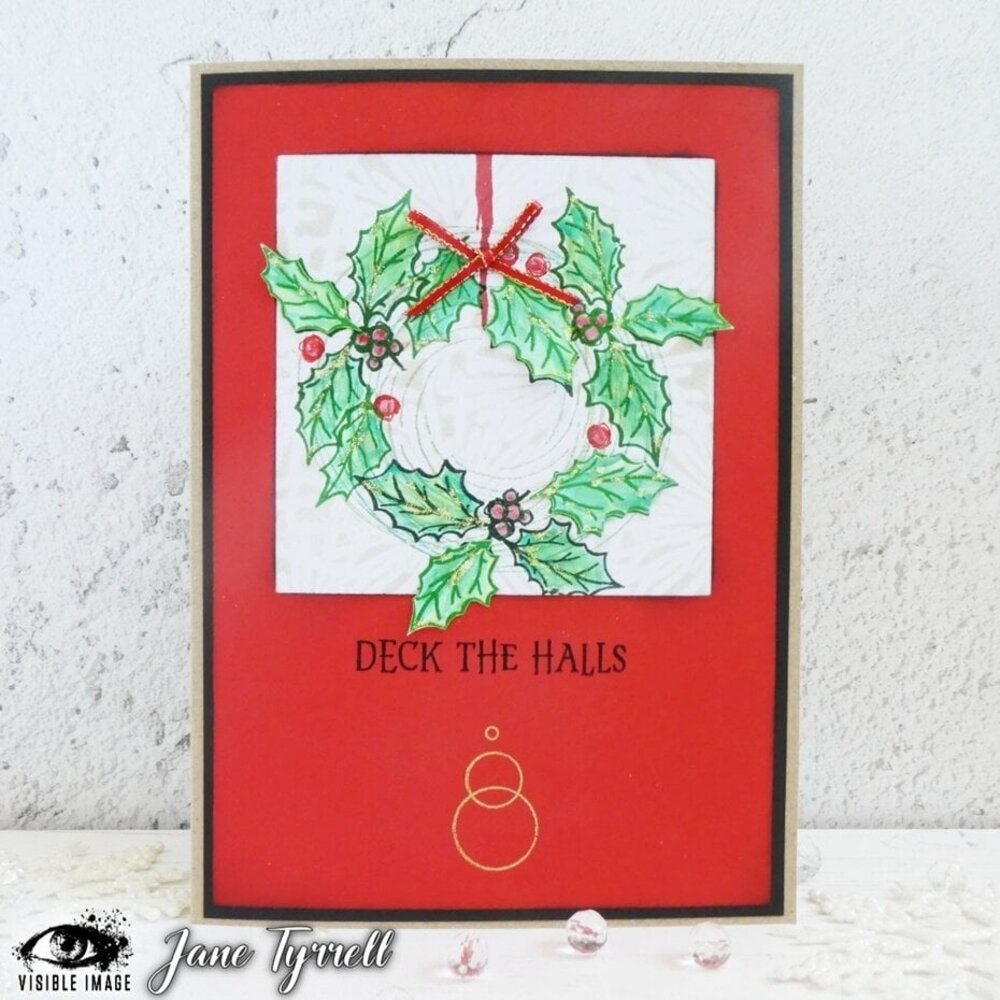 Visible Image Sketched Holly A6 Stamp Set (AZ2390)