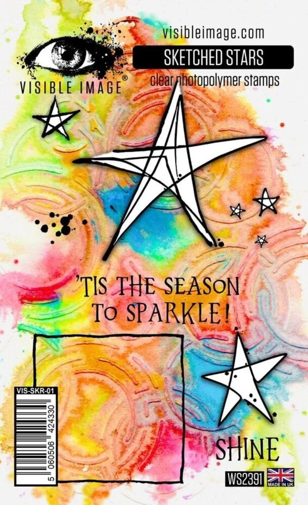 Visible Image Sketched Stars A6 Stamp Set (WS2391)