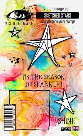 Visible Image Sketched Stars A6 Stamp Set (WS2391)