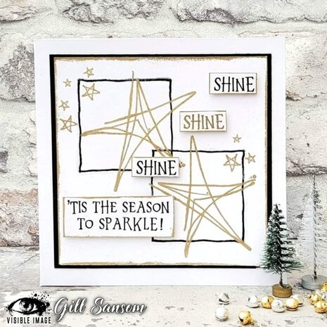 Visible Image Sketched Stars A6 Stamp Set (WS2391)