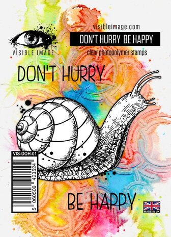 Visible Image Don't Hurry Be Happy A7 Stamp Set (LM2367) Visible Image Don't Hurry Be Happy A7 Stamp Set (LM2367)