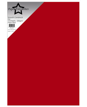 Paper Favourites Fresh Red A4 Smooth Cardstock (PFSS704)