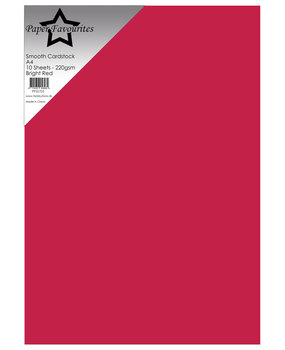 Paper Favourites Bright Red A4 Smooth Cardstock (PFSS705) Paper Favourites Bright Red A4 Smooth Cardstock (PFSS705)
