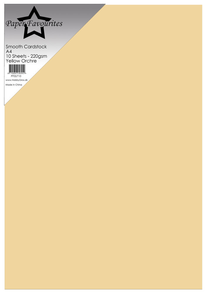 Paper Favourites Yellow Orchre A4 Smooth Cardstock (PFSS710) Paper Favourites Yellow Orchre A4 Smooth Cardstock (PFSS710)