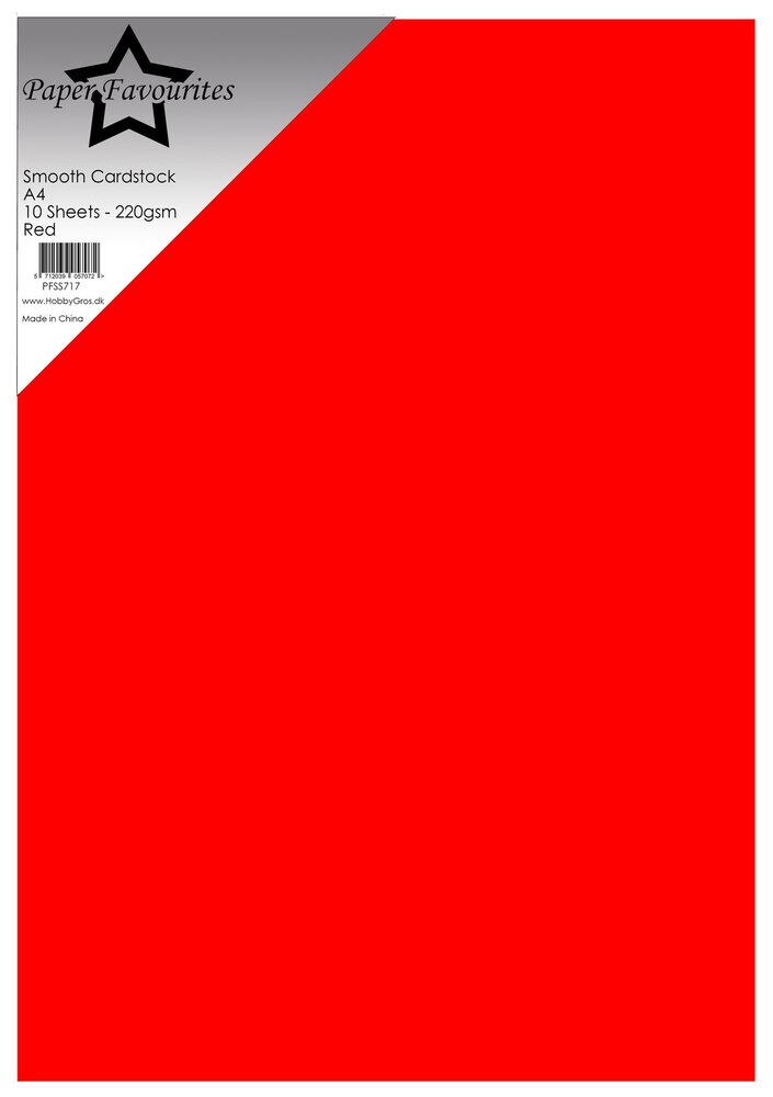 Paper Favourites Red A4 Smooth Cardstock (PFSS717)