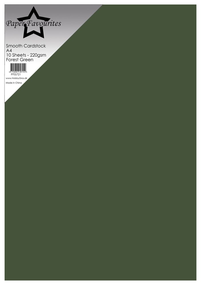 Paper Favourites Forest Green A4 Smooth Cardstock (PFSS721)