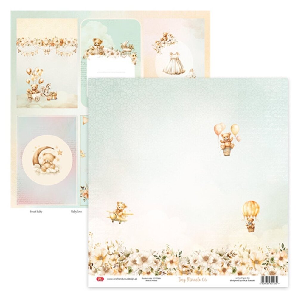 Craft & You Tiny Miracles 12x12 Inch Paper Pack (6pcs) (CPS-TM30-6) Craft & You Tiny Miracles 12x12 Inch Paper Pack (6pcs) (CPS-TM30-6)