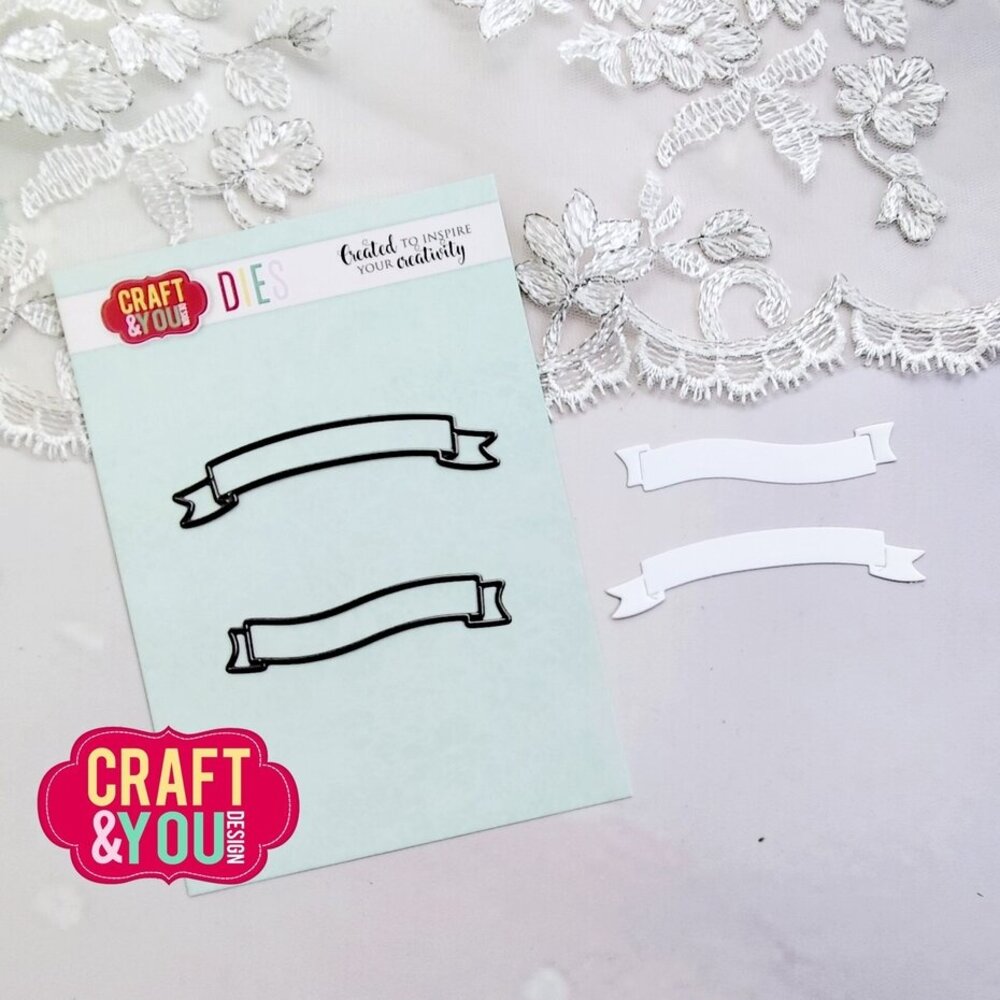 Craft & You Dies Mini Banners Set (CW326) Craft & You Dies Mini Banners Set (CW326)