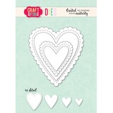 Craft & You Dies Biscuit Frame Hearts Set (CW328)