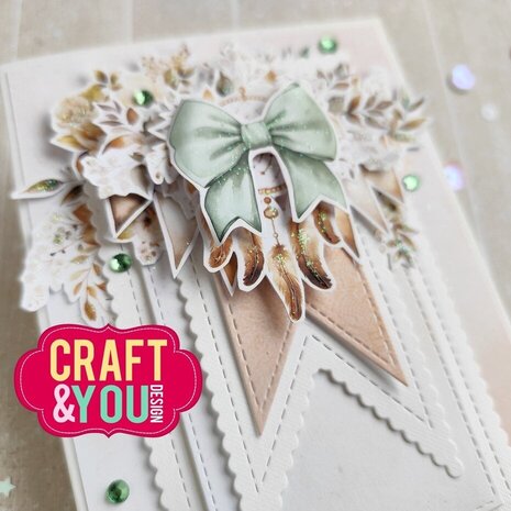 Craft & You Dies Biscuit Pennants Set (CW333) Craft & You Dies Biscuit Pennants Set (CW333)