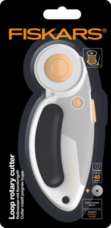 Fiskars Loop Rotary Cutter Ø45mm SoftGrip Titanium (1066047) Fiskars Loop Rotary Cutter Ø45mm SoftGrip Titanium (1066047)