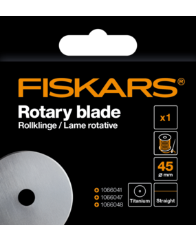 Fiskars Rotary Blade Ø45mm Titanium Straight (1066043) Fiskars Rotary Blade Ø45mm Titanium Straight (1066043)