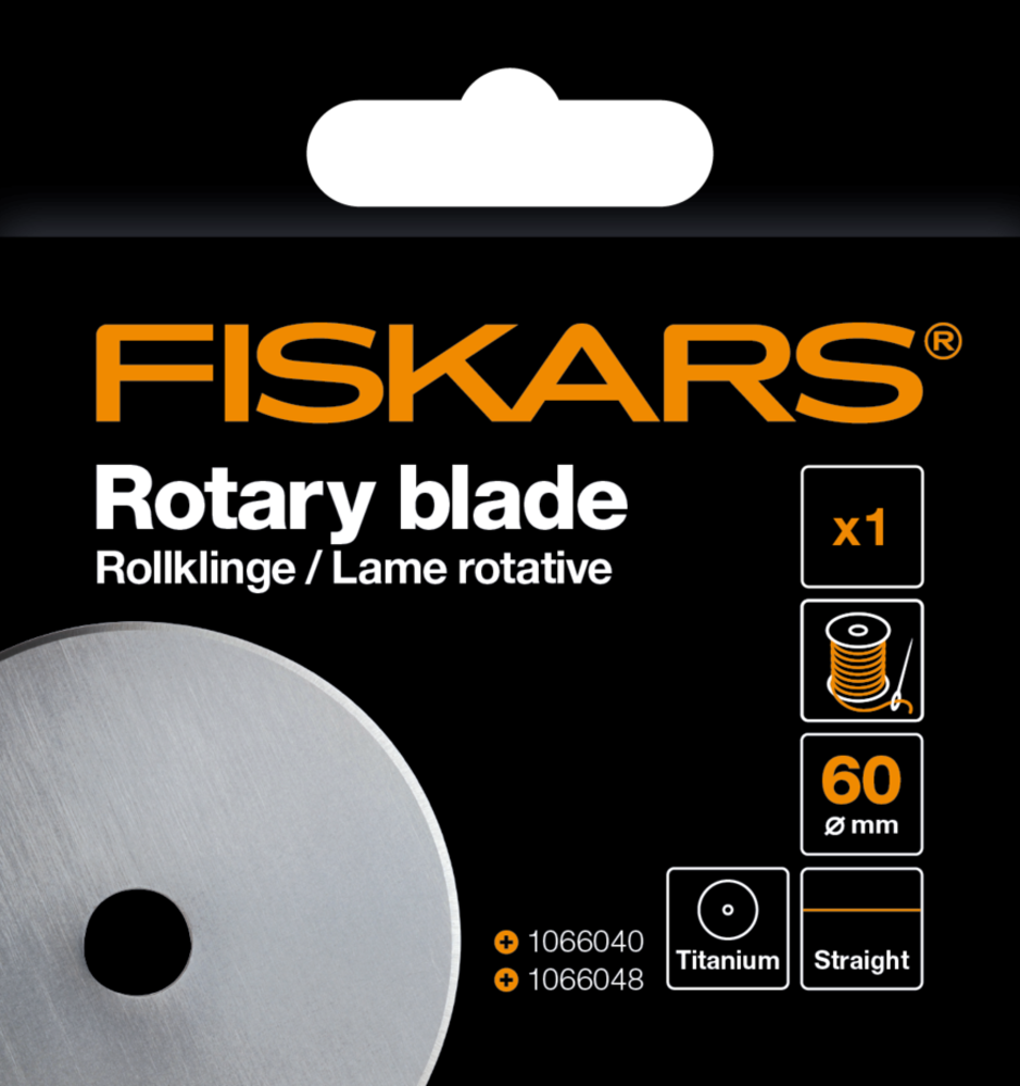 Fiskars Rotary Blade Ø60mm Titanium Straight (1066044) Fiskars Rotary Blade Ø60mm Titanium Straight (1066044)