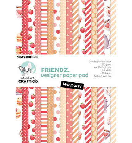 Creative Craftlab Friendz Tea Party A5 Paper Pad (CCL-FR-DPP293) Creative Craftlab Friendz Tea Party A5 Paper Pad (CCL-FR-DPP293)