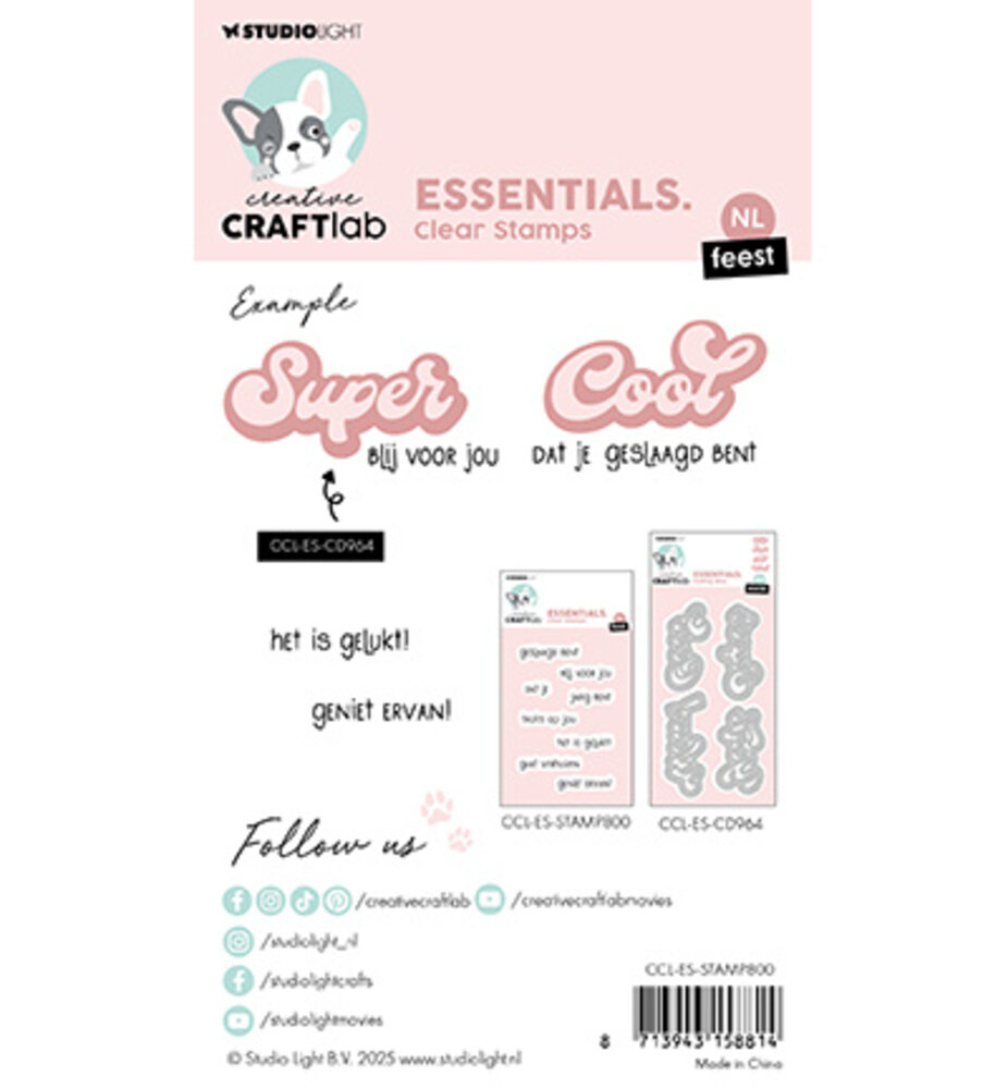 Creative Craftlab Essentials Clear Stamp Feest (CCL-ES-STAMP800) Creative Craftlab Essentials Clear Stamp Feest (CCL-ES-STAMP800)