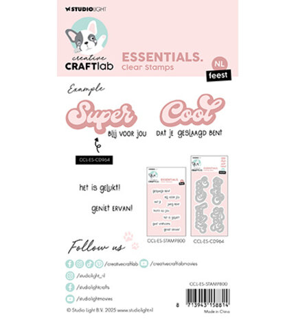 Creative Craftlab Essentials Clear Stamp Feest (CCL-ES-STAMP800) Creative Craftlab Essentials Clear Stamp Feest (CCL-ES-STAMP800)