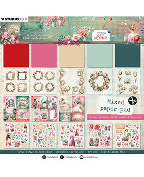 Studio Light Sending You Love 8x8 Inch Mixed Paper Pad (JMA-SYL-DPP290) Studio Light Sending You Love 8x8 Inch Mixed Paper Pad (JMA-SYL-DPP290)
