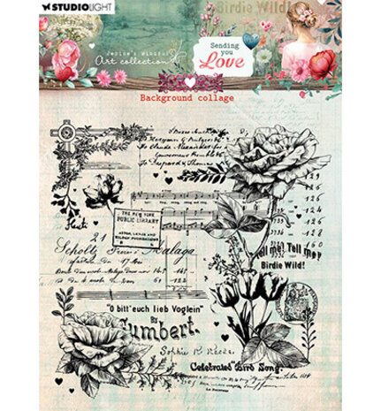 Studio Light Sending You Love Clear Stamp Background Collage (JMA-SYL-STAMP797) Studio Light Sending You Love Clear Stamp Background Collage (JMA-SYL-STAMP797)
