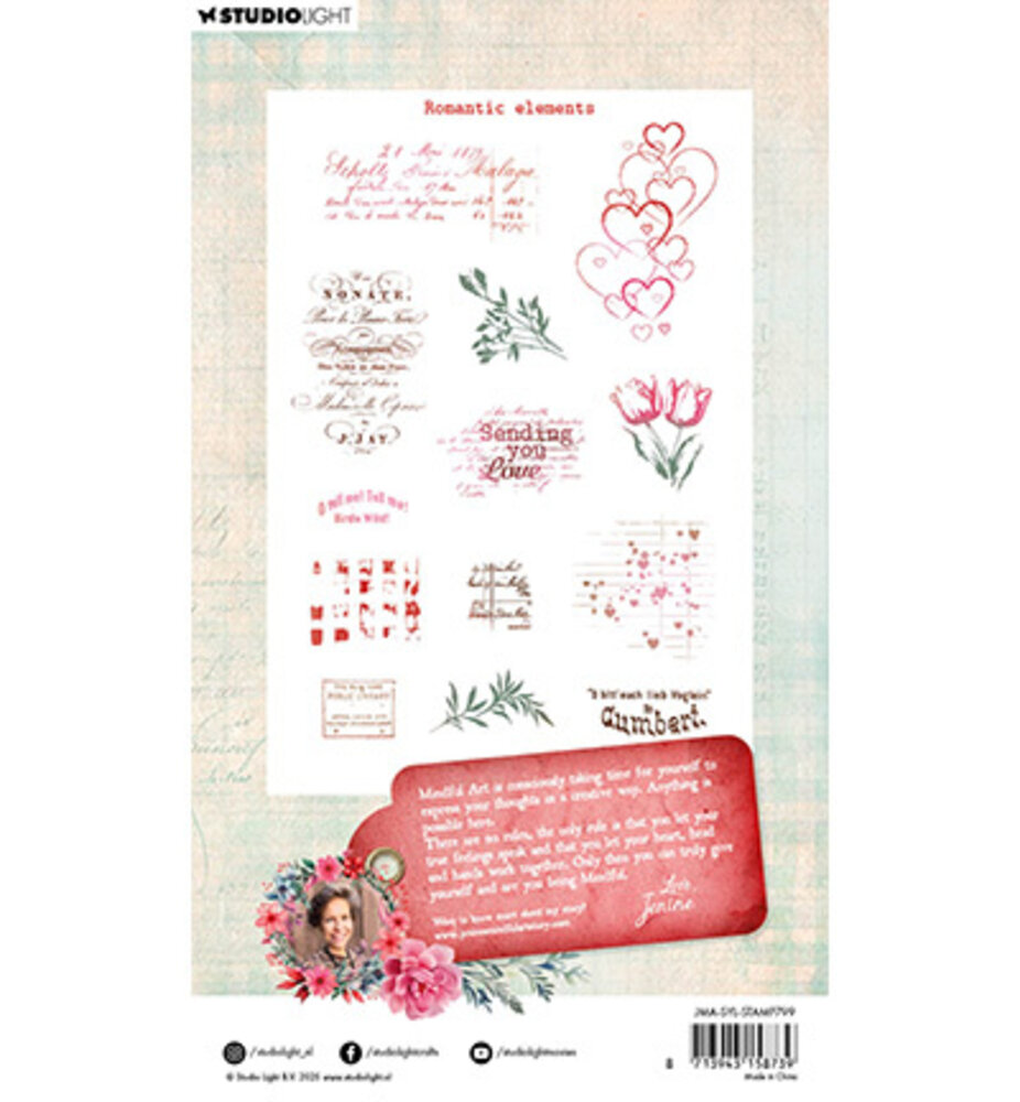 Studio Light Sending You Love Clear Stamp Romantic Elements (JMA-SYL-STAMP799) Studio Light Sending You Love Clear Stamp Romantic Elements (JMA-SYL-STAMP799)