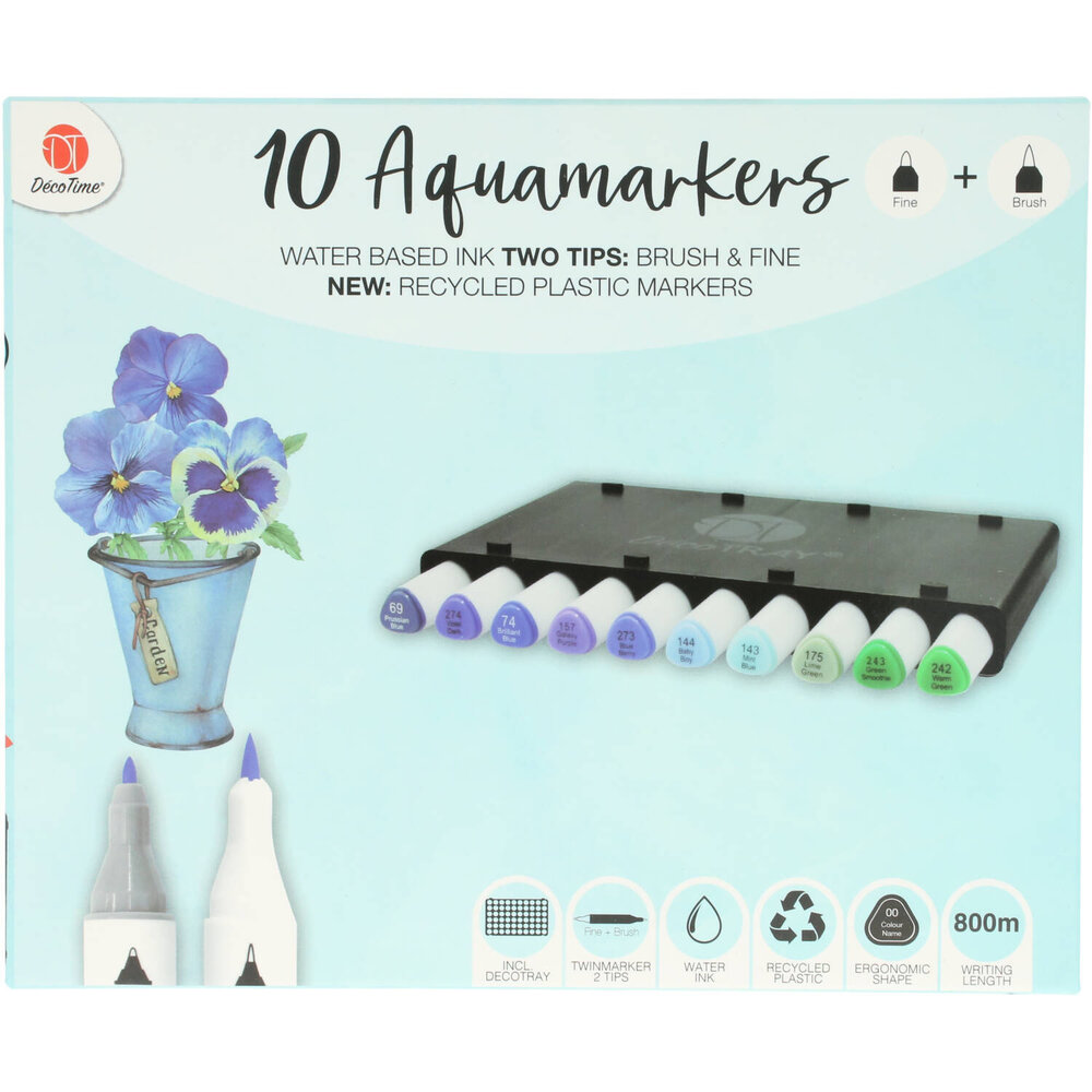 DécoTime 10 Aquamarkers Blue Berry (3004842) DécoTime 10 Aquamarkers Blue Berry (3004842)