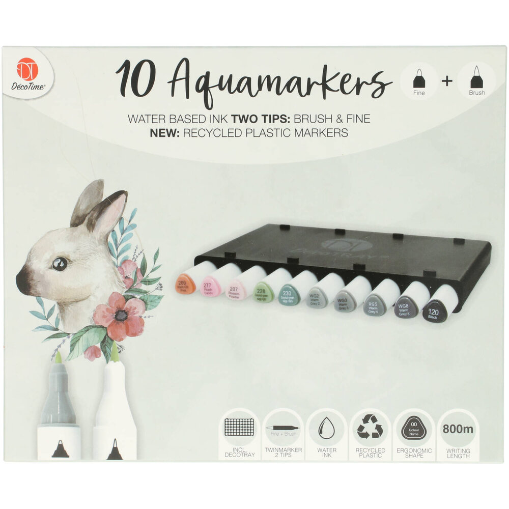 DécoTime 10 Aquamarkers Warm Grey (3004842) DécoTime 10 Aquamarkers Warm Grey (3004842)