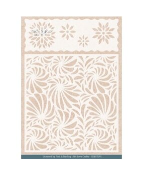 Card Deco Mixed Media Stencil Purple Blossom Flowers (CDEST055)