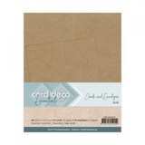Card Deco A6 Cards and Envelopes Kraft (CDECAE10011)