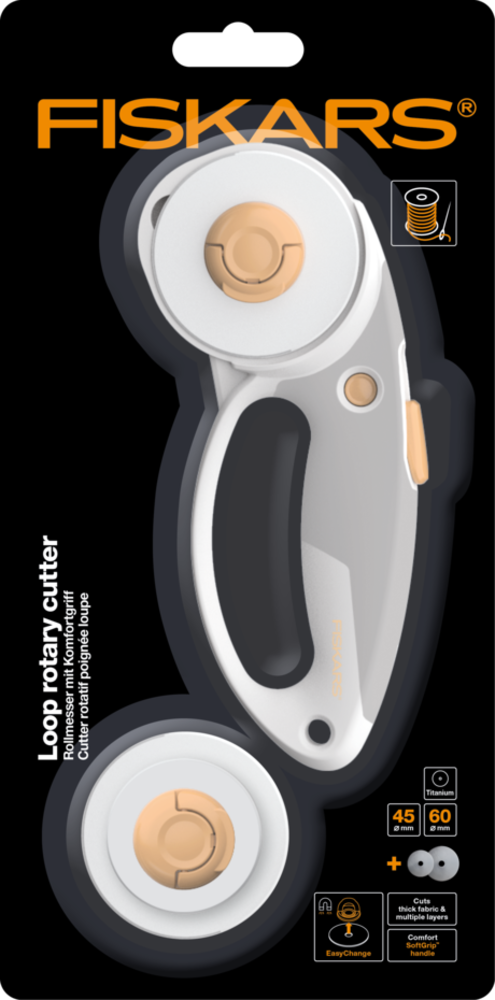 Fiskars DuoLoop Rotary Cutter Ø45/60mm Titanium (1066048) Fiskars DuoLoop Rotary Cutter Ø45/60mm Titanium (1066048)