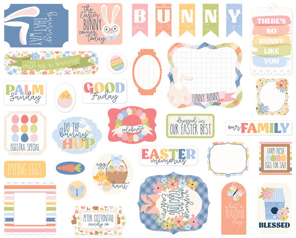 Echo Park Bunnies And Baskets Ephemera (BUB412024) Echo Park Bunnies And Baskets Ephemera (BUB412024)