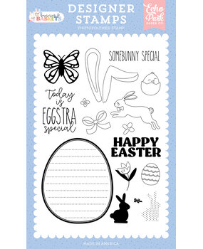 Echo Park Bunnies And Baskets Clear Stamp Eggstra Special (BUB412046) Echo Park Bunnies And Baskets Clear Stamp Eggstra Special (BUB412046)