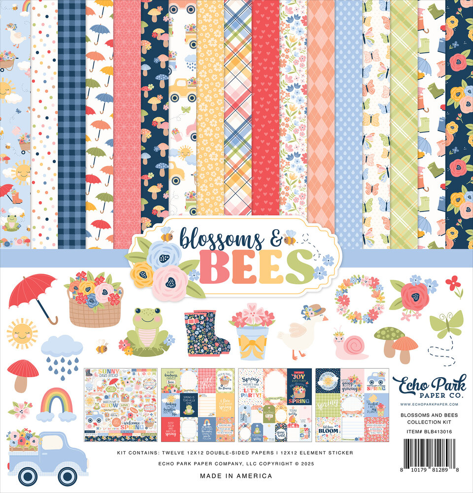 Echo Park Blossoms And Bees 12x12 Inch Collection Kit (BLB413016)