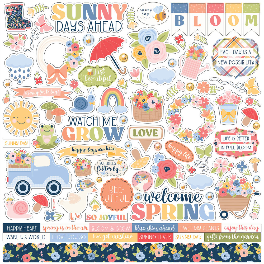 Echo Park Blossoms And Bees 12x12 Inch Collection Kit (BLB413016)