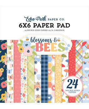 Echo Park Blossoms And Bees 6x6 Inch Paper Pad (BLB413023) Echo Park Blossoms And Bees 6x6 Inch Paper Pad (BLB413023)