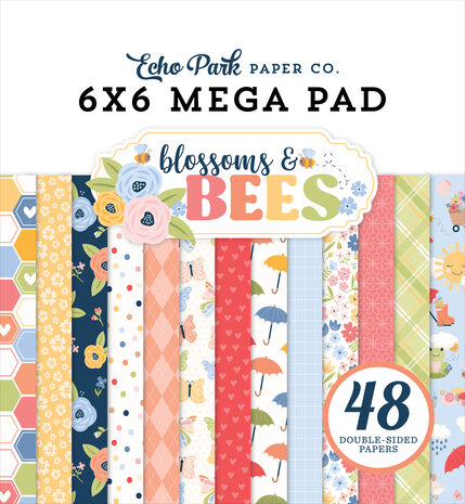 Echo Park Blossoms And Bees 6x6 Inch Mega Pad (BLB413031)