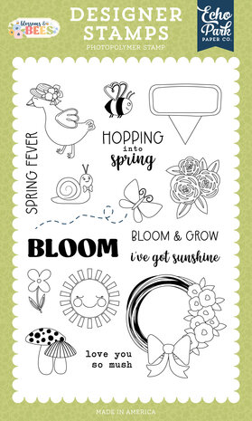 Echo Park Blossoms And Bees Clear Stamp Love You So Mush (BLB413046)