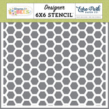 Echo Park Blossoms And Bees Stencil Happy Hexagons (BLB413034)